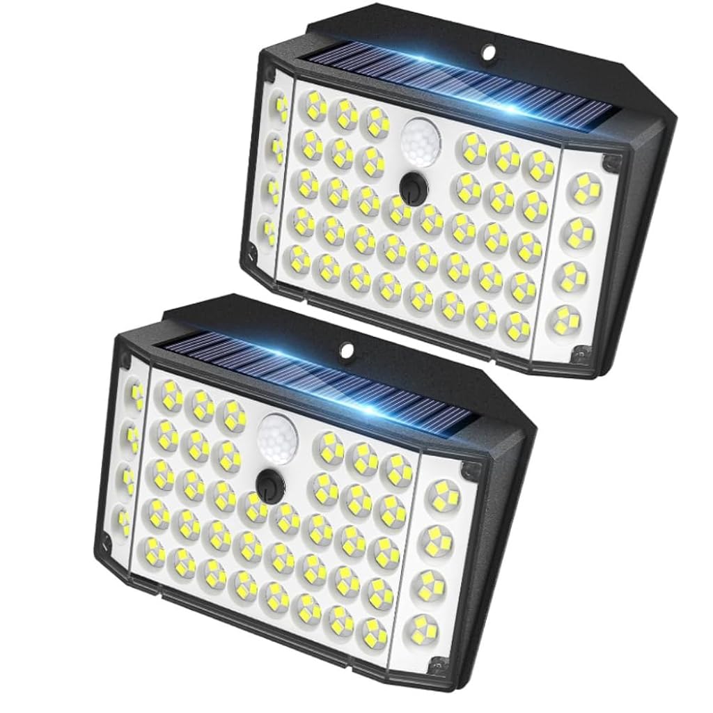 ELEPHANTBOAT 2Pcs LED Solar Light IP65 Waterproof Outdoor Motion Sensor Light, 132 LEDs 3 Modes High Brightness Sconce Wireless Front Porch Lamps for Pathway, Driveway, Porch ELEPHANTBOAT 2Pcs LED Solar Light IP65 Waterproof Outdoor Motion Sensor Light, 132 LEDs 3 Modes High Brightness Sconce Wireless Front Porch Lamps for Pathway, Driveway, Porch
